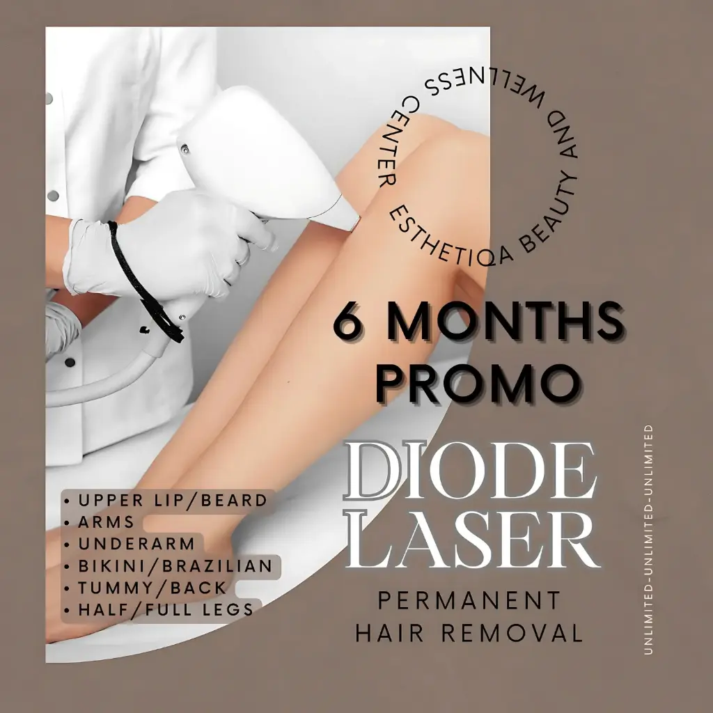 Diode Laser Permanent Hair Removal 6-Months Promo